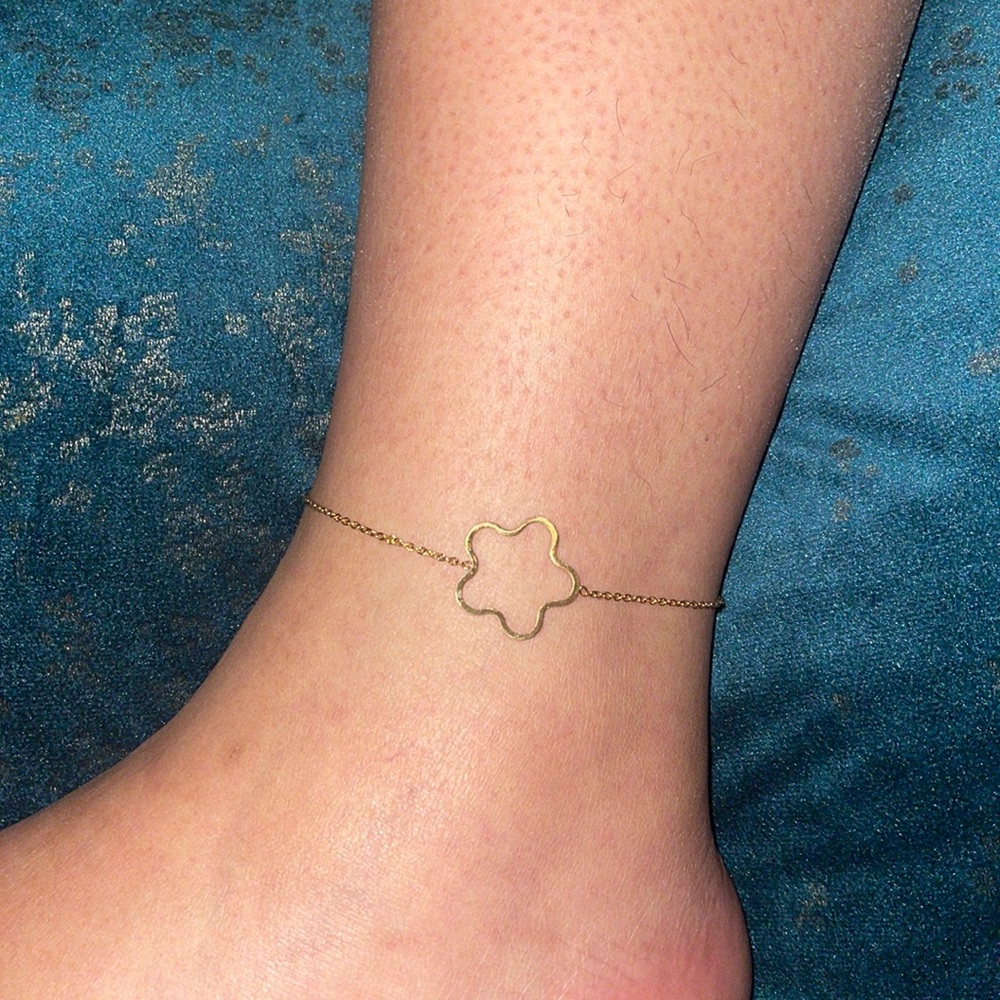 Woman’s flower feet anklet stainless‎ steel